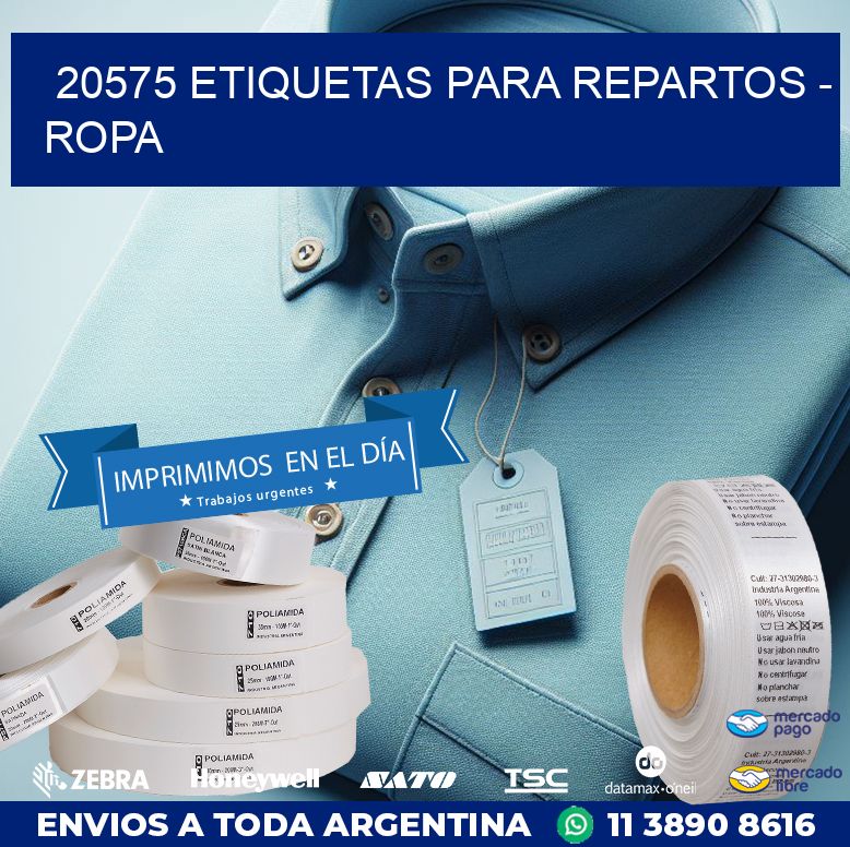 20575 ETIQUETAS PARA REPARTOS - ROPA