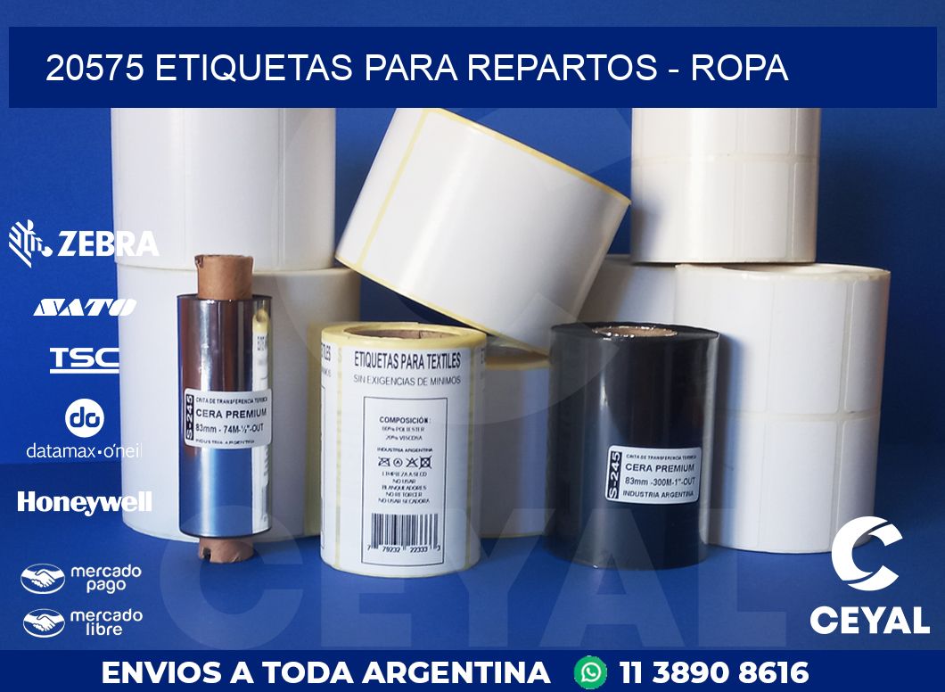 20575 ETIQUETAS PARA REPARTOS - ROPA