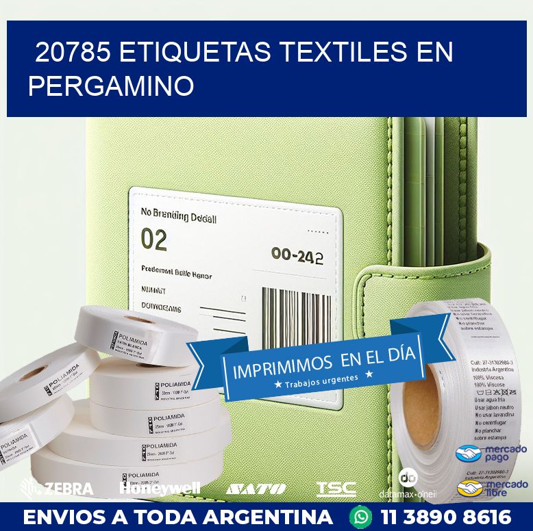 20785 ETIQUETAS TEXTILES EN PERGAMINO