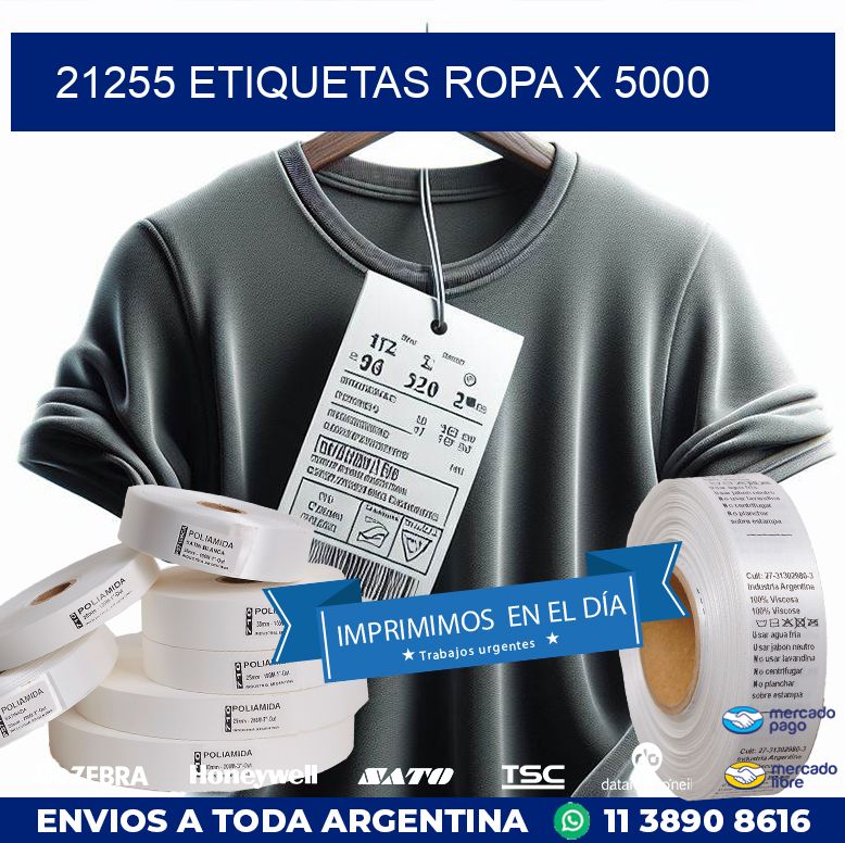 21255 ETIQUETAS ROPA X 5000