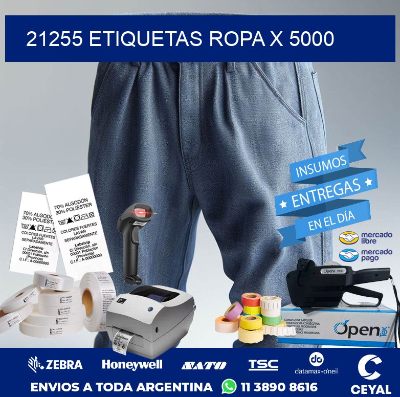 21255 ETIQUETAS ROPA X 5000