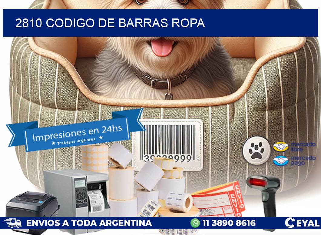 2810 CODIGO DE BARRAS ROPA