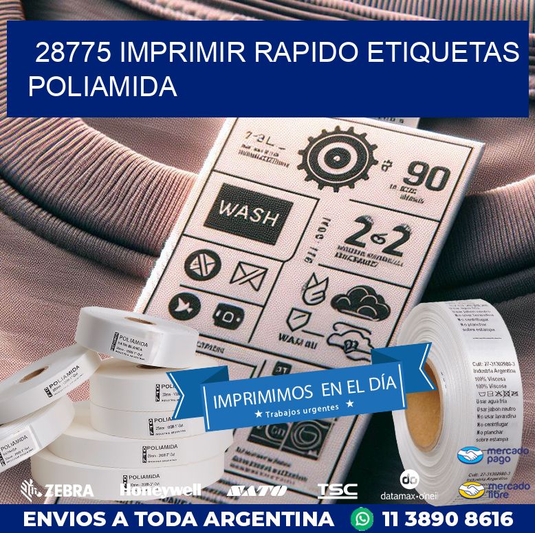 28775 IMPRIMIR RAPIDO ETIQUETAS POLIAMIDA