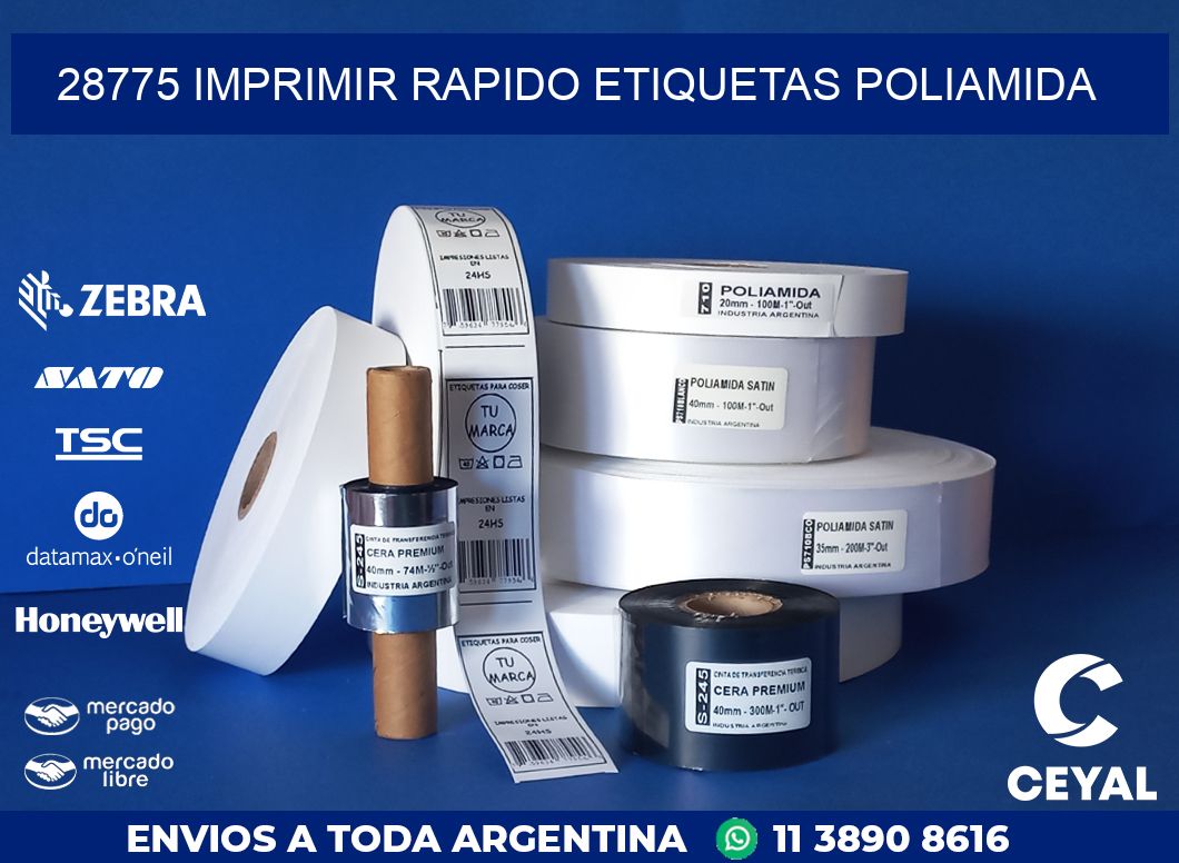 28775 IMPRIMIR RAPIDO ETIQUETAS POLIAMIDA