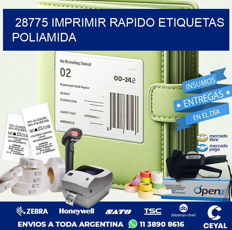 28775 IMPRIMIR RAPIDO ETIQUETAS POLIAMIDA