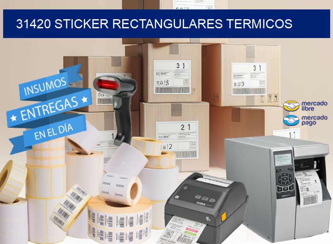 31420 Sticker rectangulares termicos
