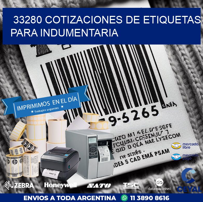 33280 COTIZACIONES DE ETIQUETAS PARA INDUMENTARIA