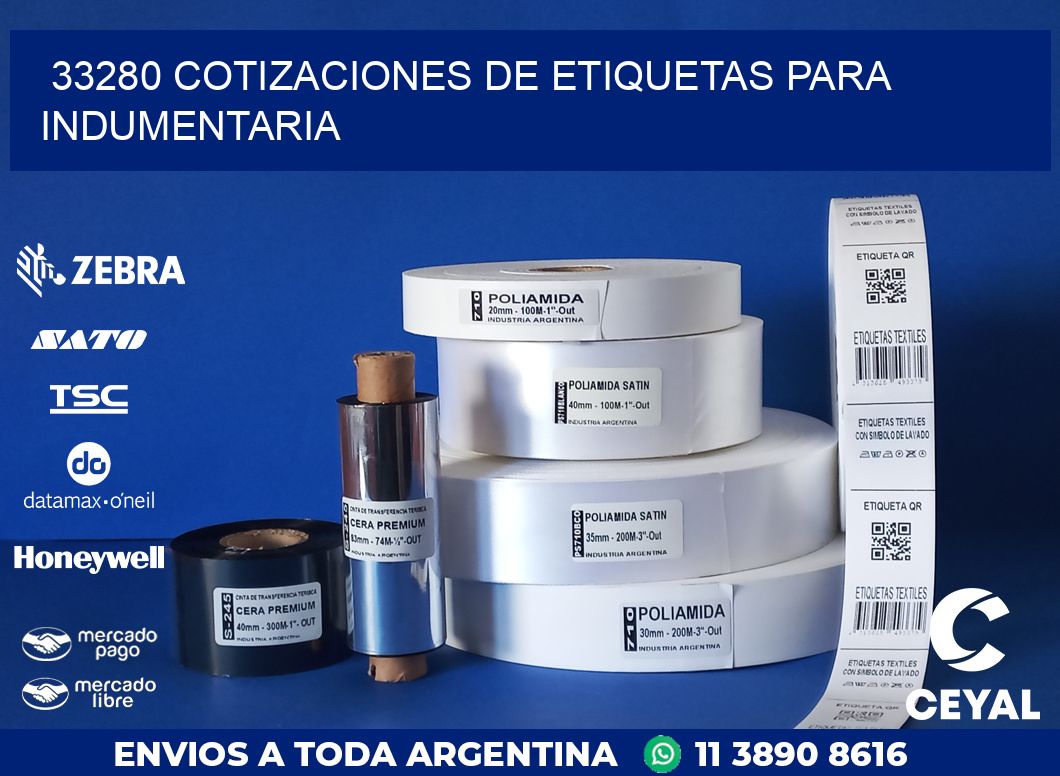 33280 COTIZACIONES DE ETIQUETAS PARA INDUMENTARIA