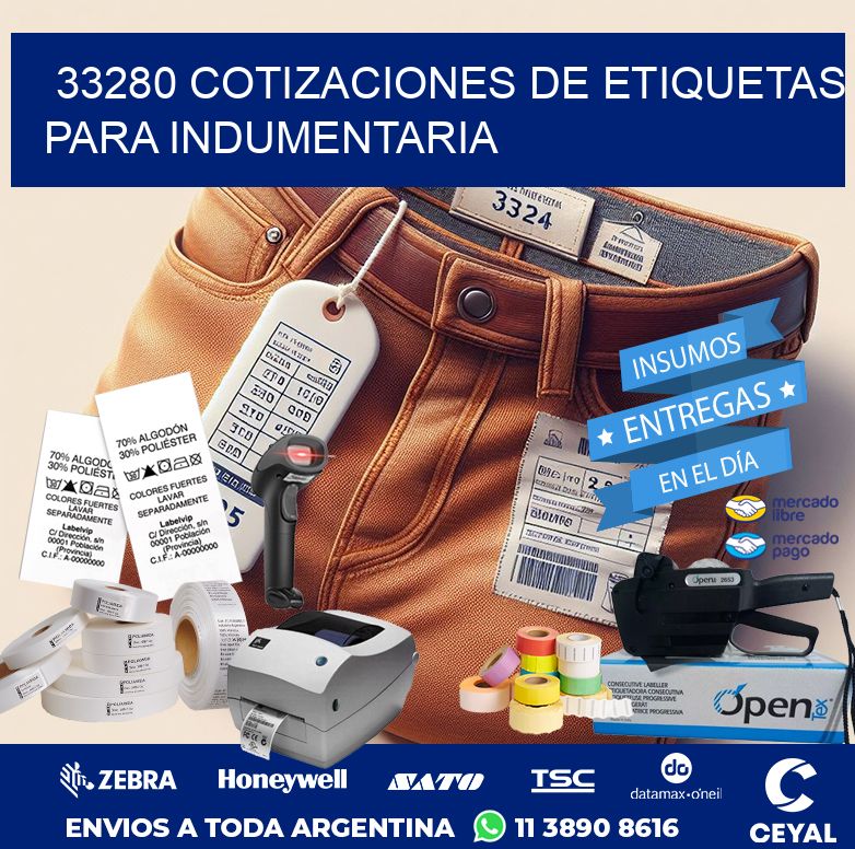 33280 COTIZACIONES DE ETIQUETAS PARA INDUMENTARIA