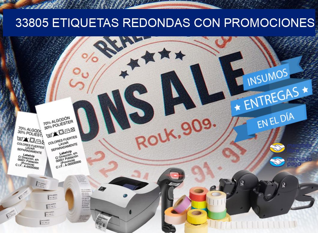 33805 ETIQUETAS REDONDAS CON PROMOCIONES