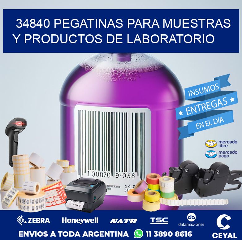 34840 PEGATINAS PARA MUESTRAS Y PRODUCTOS DE LABORATORIO
