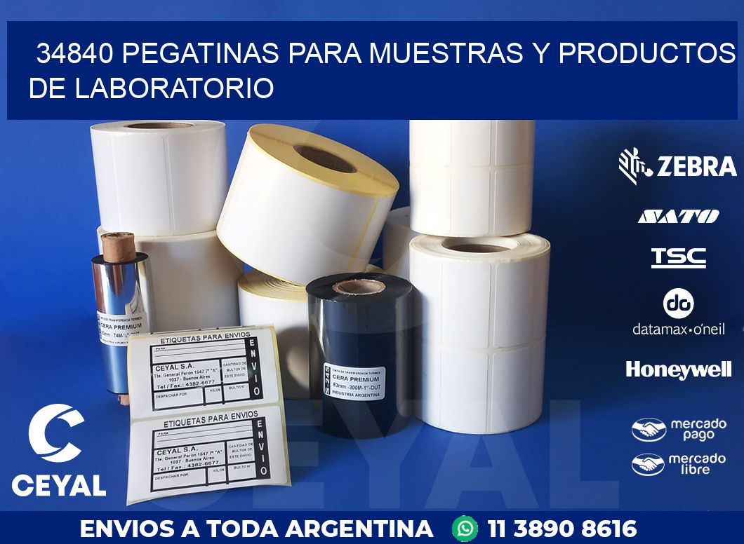 34840 PEGATINAS PARA MUESTRAS Y PRODUCTOS DE LABORATORIO