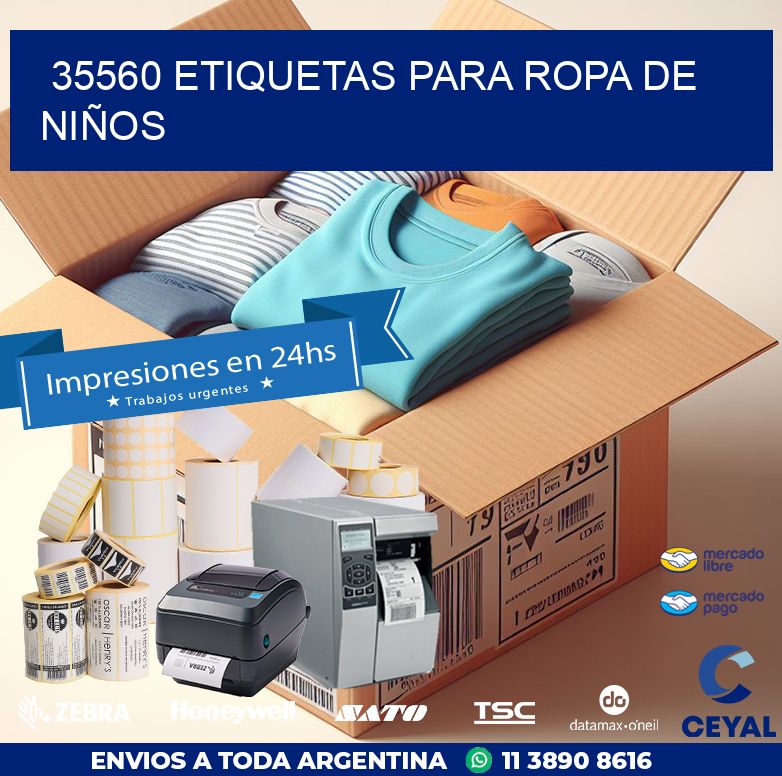 35560 ETIQUETAS PARA ROPA DE NIÑOS