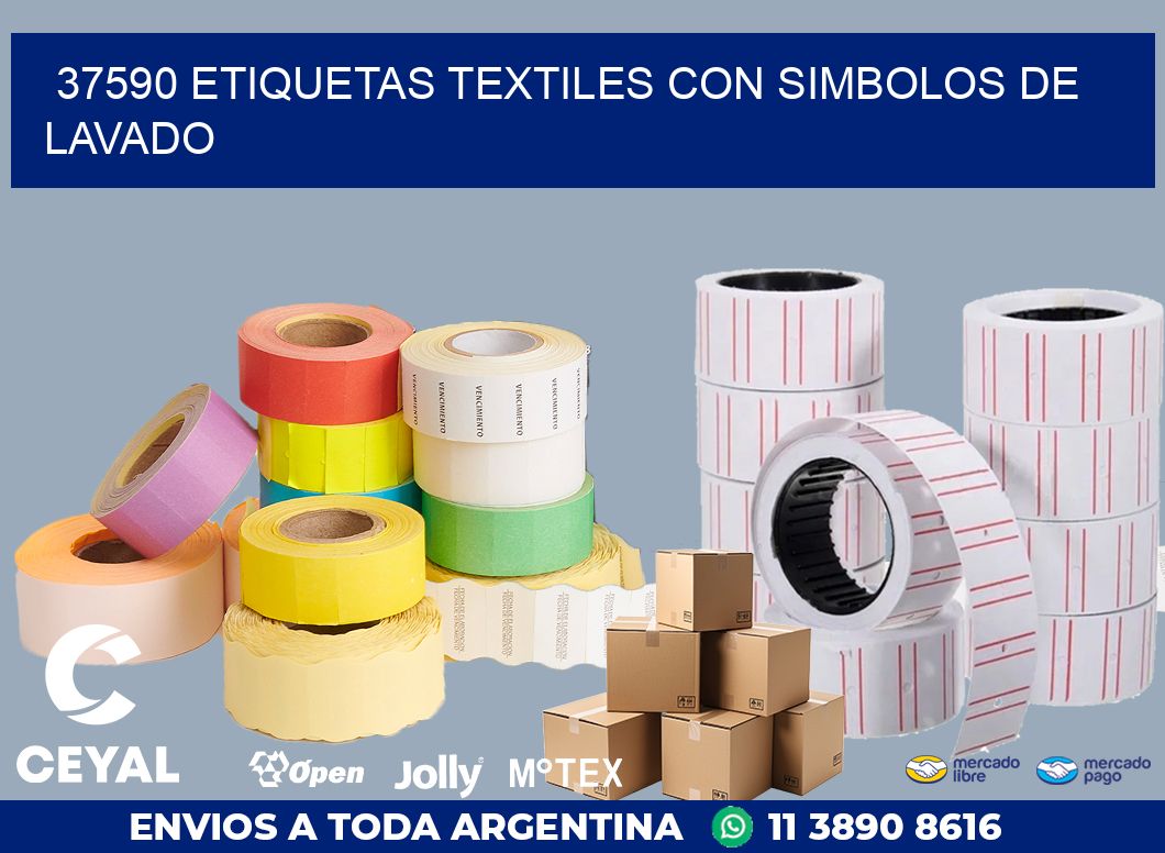 37590 ETIQUETAS TEXTILES CON SIMBOLOS DE LAVADO
