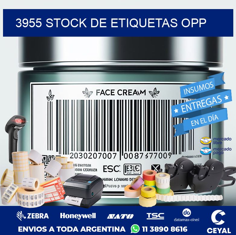 3955 STOCK DE ETIQUETAS OPP