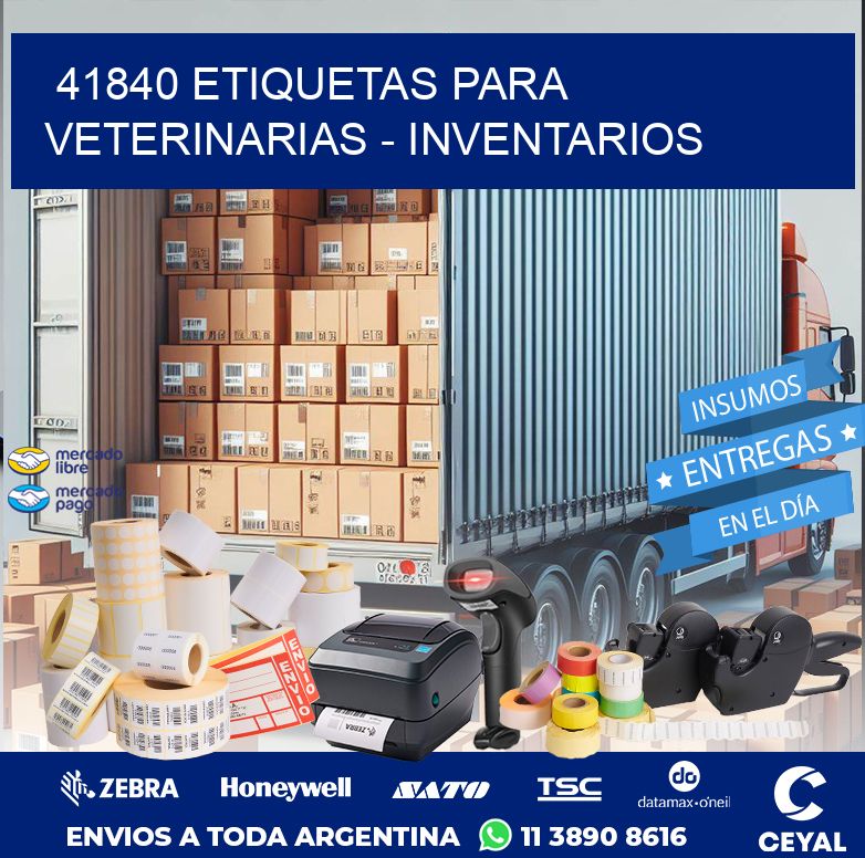 41840 ETIQUETAS PARA VETERINARIAS - INVENTARIOS