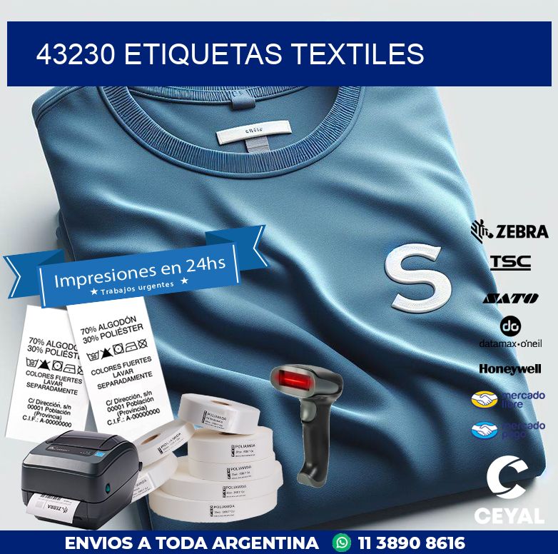 43230 ETIQUETAS TEXTILES