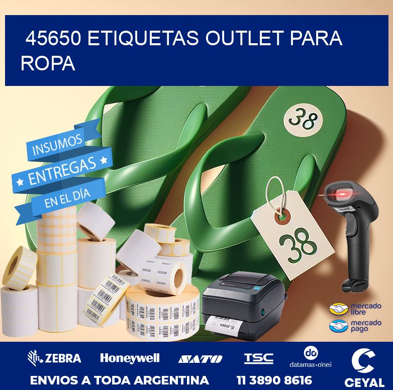 45650 ETIQUETAS OUTLET PARA ROPA