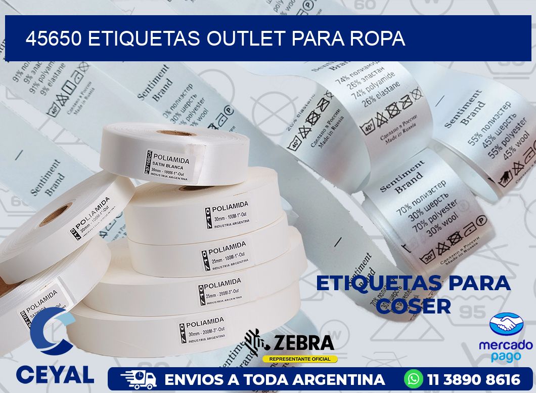 45650 ETIQUETAS OUTLET PARA ROPA