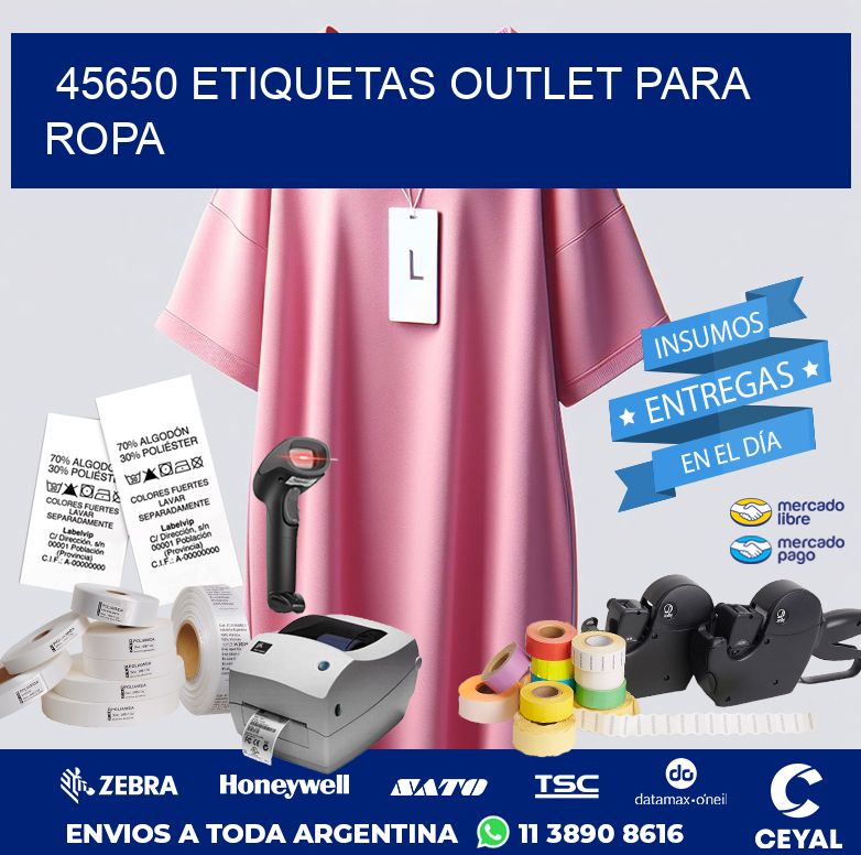 45650 ETIQUETAS OUTLET PARA ROPA