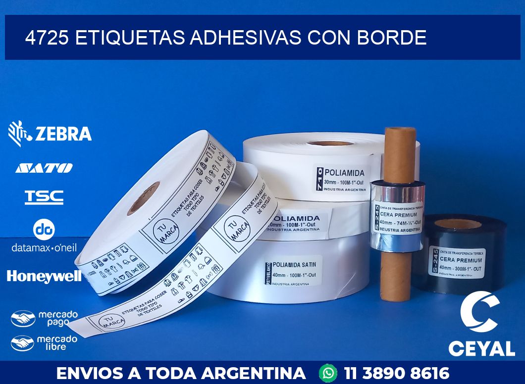 4725 ETIQUETAS ADHESIVAS CON BORDE
