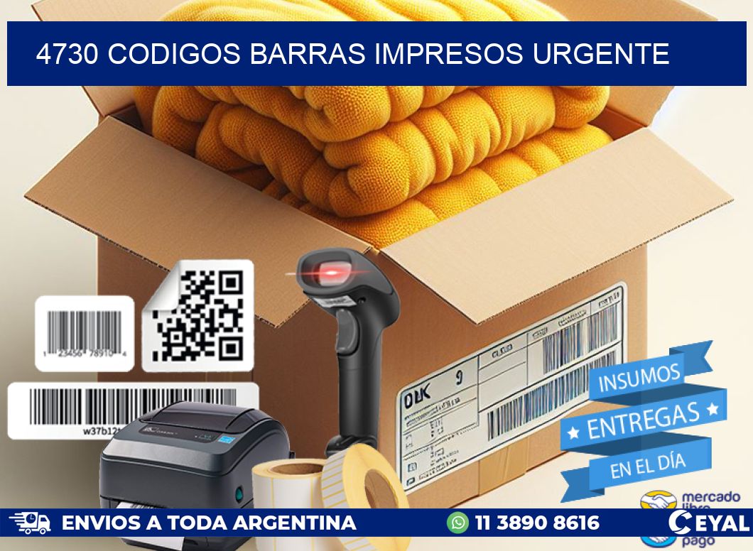 4730 codigos barras impresos urgente