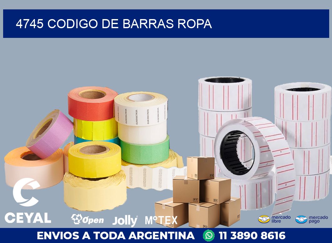 4745 CODIGO DE BARRAS ROPA