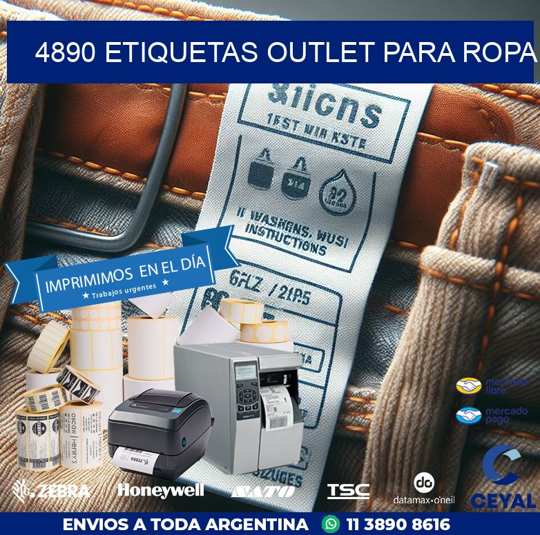 4890 ETIQUETAS OUTLET PARA ROPA