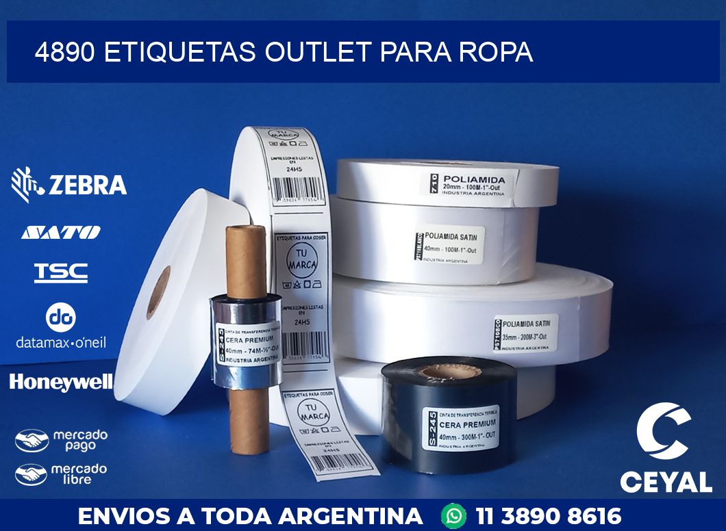 4890 ETIQUETAS OUTLET PARA ROPA
