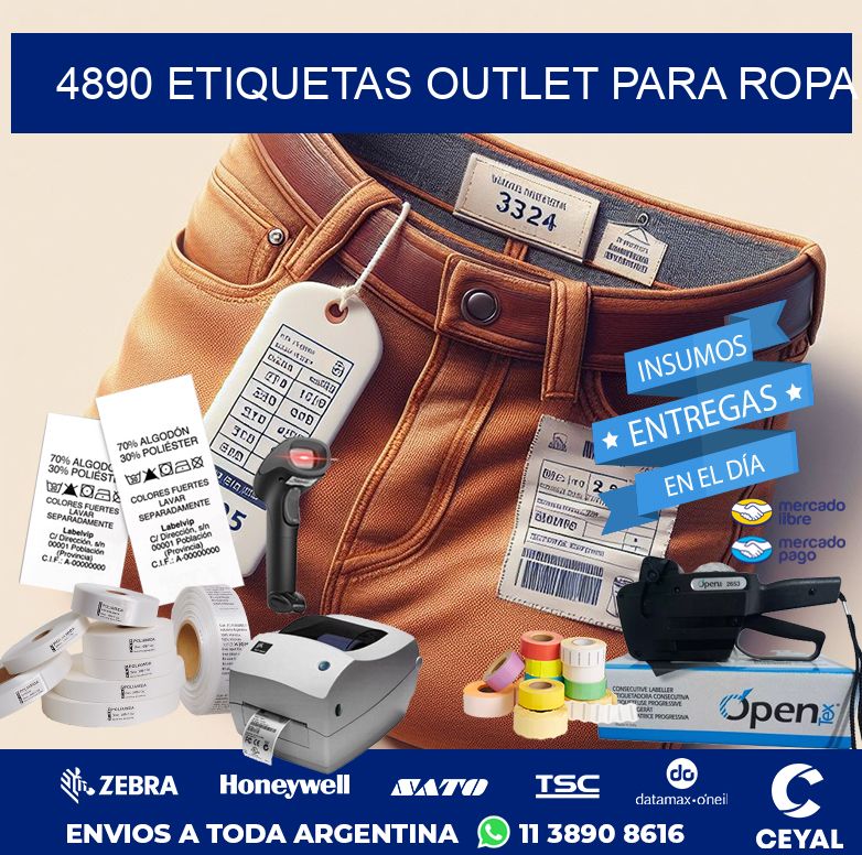 4890 ETIQUETAS OUTLET PARA ROPA