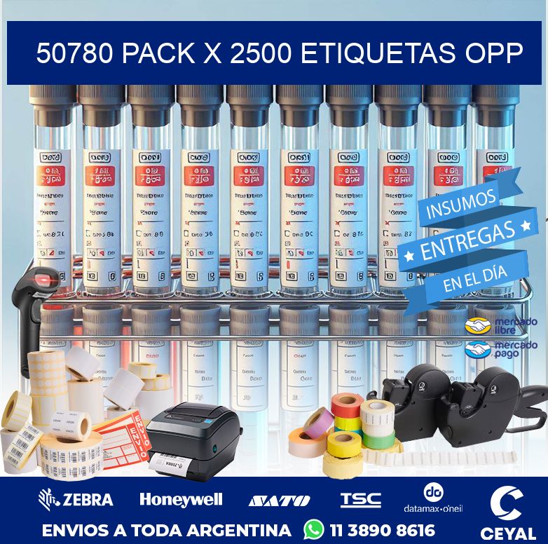 50780 PACK X 2500 ETIQUETAS OPP