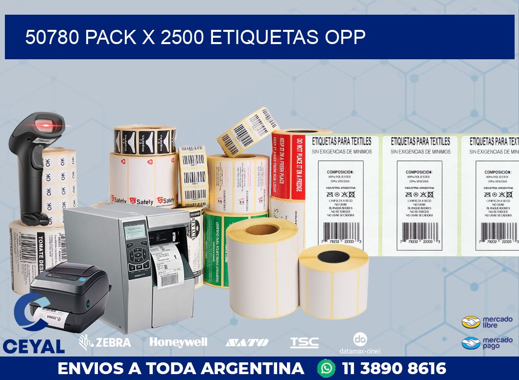50780 PACK X 2500 ETIQUETAS OPP