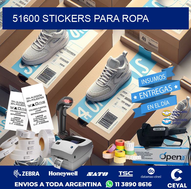 51600 STICKERS PARA ROPA