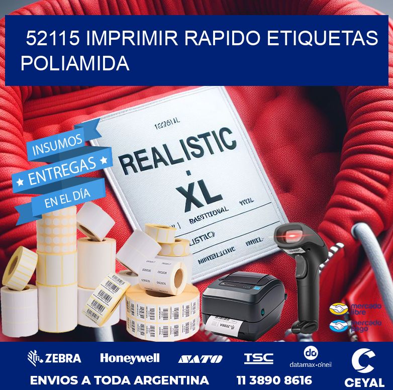 52115 IMPRIMIR RAPIDO ETIQUETAS POLIAMIDA