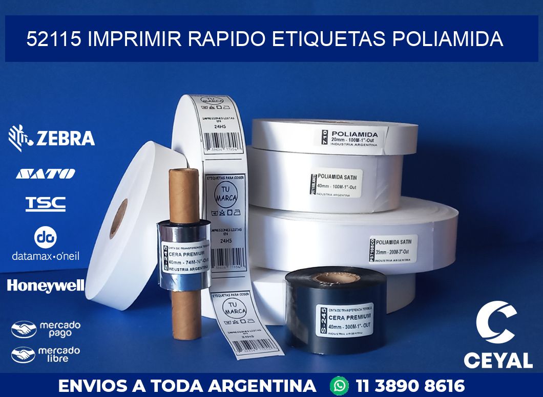 52115 IMPRIMIR RAPIDO ETIQUETAS POLIAMIDA