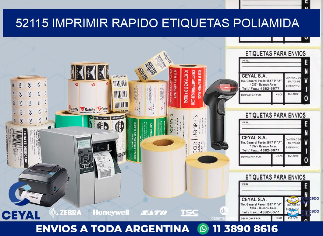 52115 IMPRIMIR RAPIDO ETIQUETAS POLIAMIDA