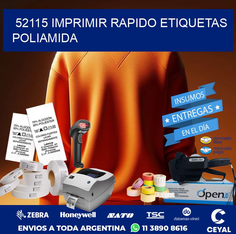 52115 IMPRIMIR RAPIDO ETIQUETAS POLIAMIDA