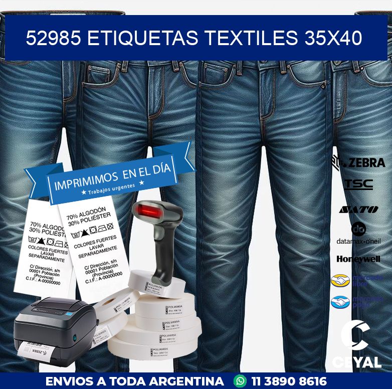 52985 ETIQUETAS TEXTILES 35X40