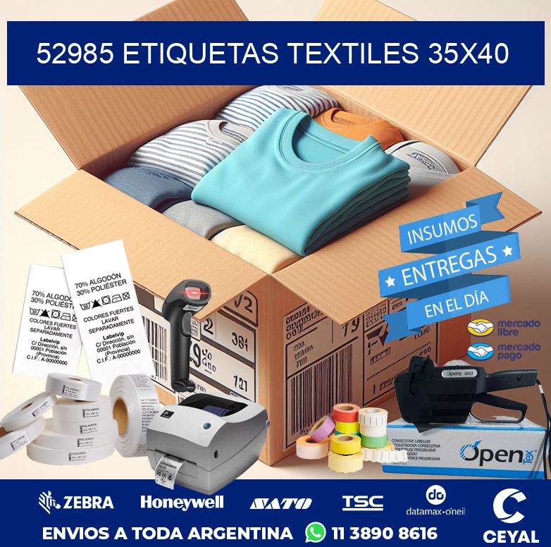 52985 ETIQUETAS TEXTILES 35X40