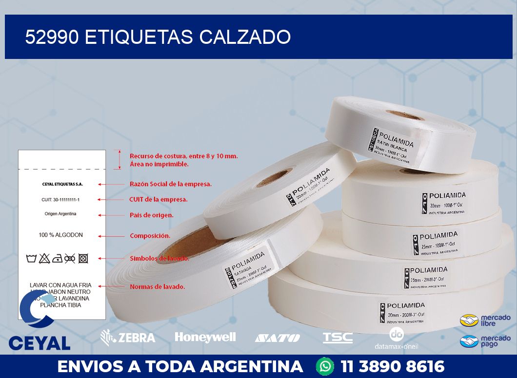 52990 ETIQUETAS CALZADO
