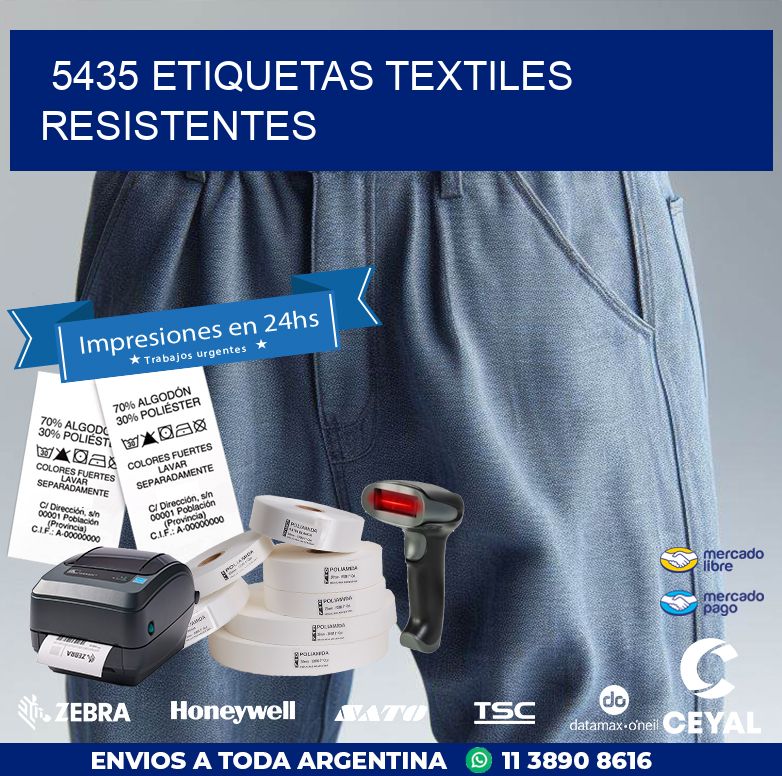5435 ETIQUETAS TEXTILES RESISTENTES