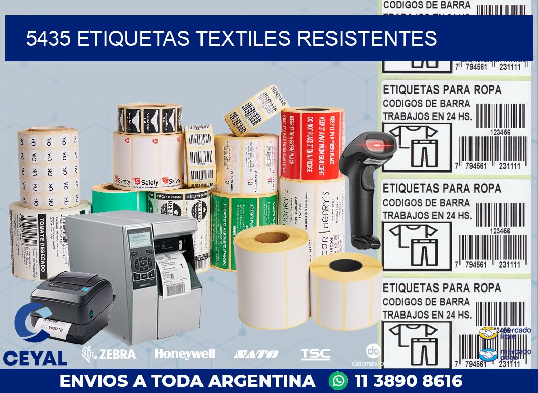 5435 ETIQUETAS TEXTILES RESISTENTES