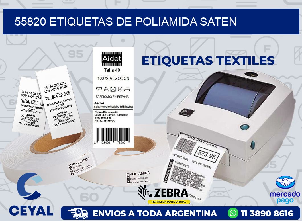 55820 ETIQUETAS DE POLIAMIDA SATEN