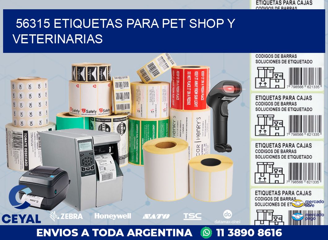 56315 ETIQUETAS PARA PET SHOP Y VETERINARIAS