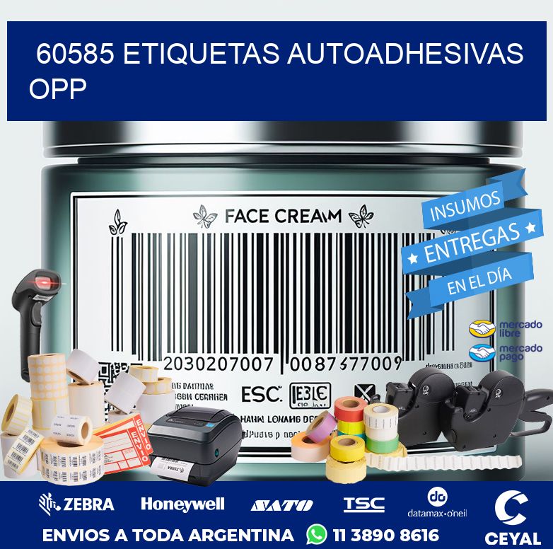 60585 ETIQUETAS AUTOADHESIVAS OPP