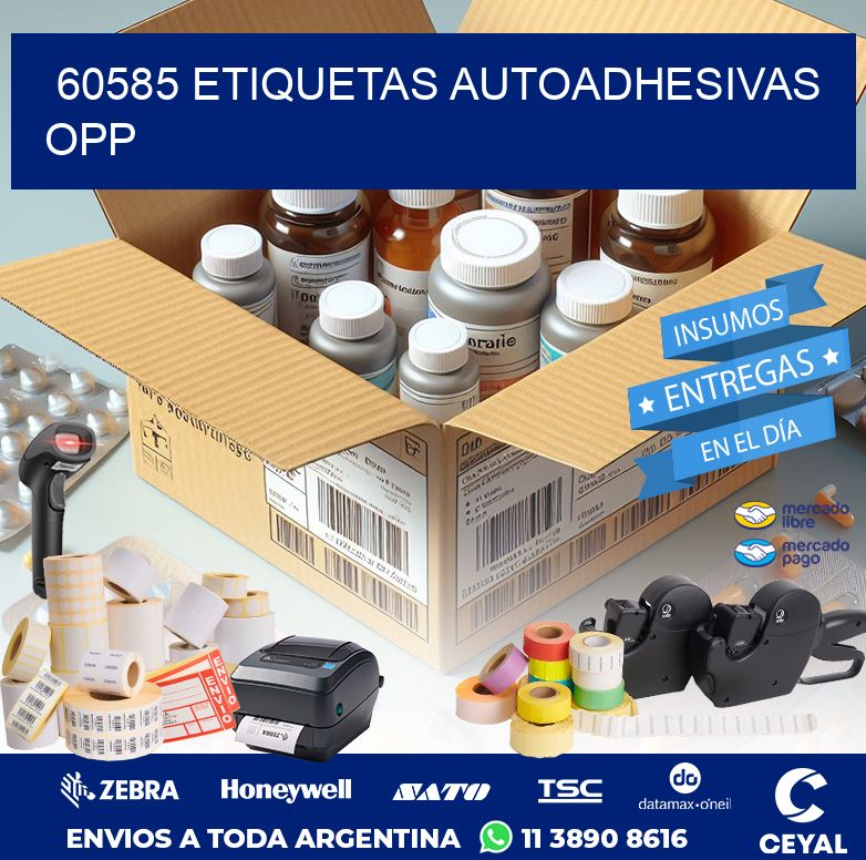 60585 ETIQUETAS AUTOADHESIVAS OPP