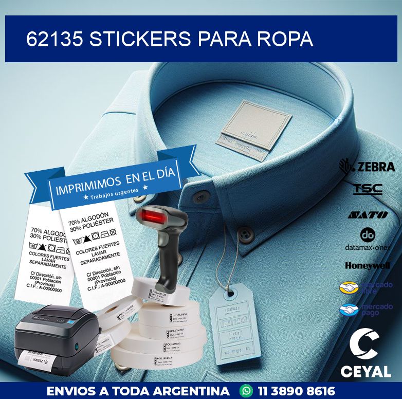 62135 STICKERS PARA ROPA
