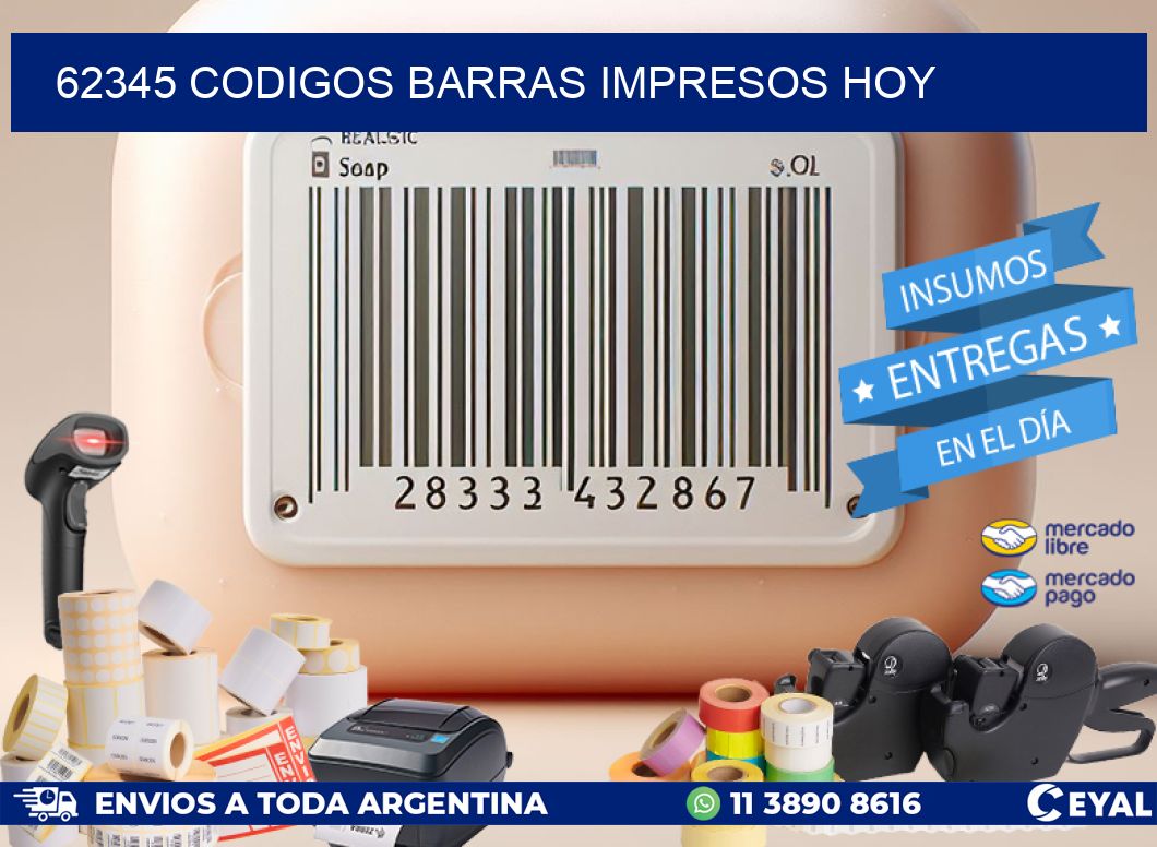 62345 CODIGOS BARRAS IMPRESOS HOY