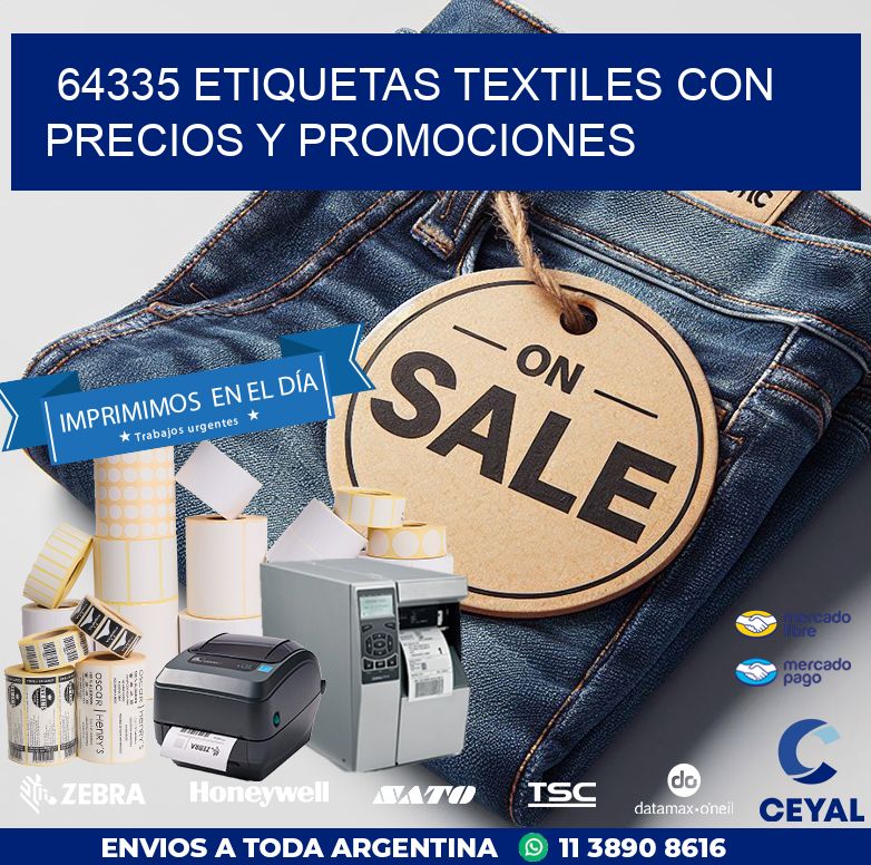 64335 ETIQUETAS TEXTILES CON PRECIOS Y PROMOCIONES
