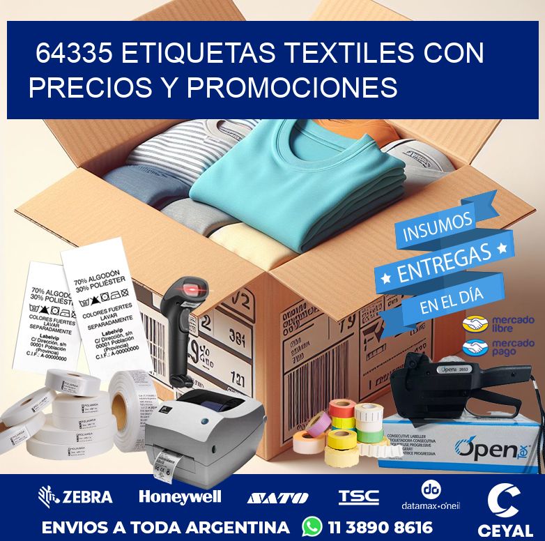 64335 ETIQUETAS TEXTILES CON PRECIOS Y PROMOCIONES